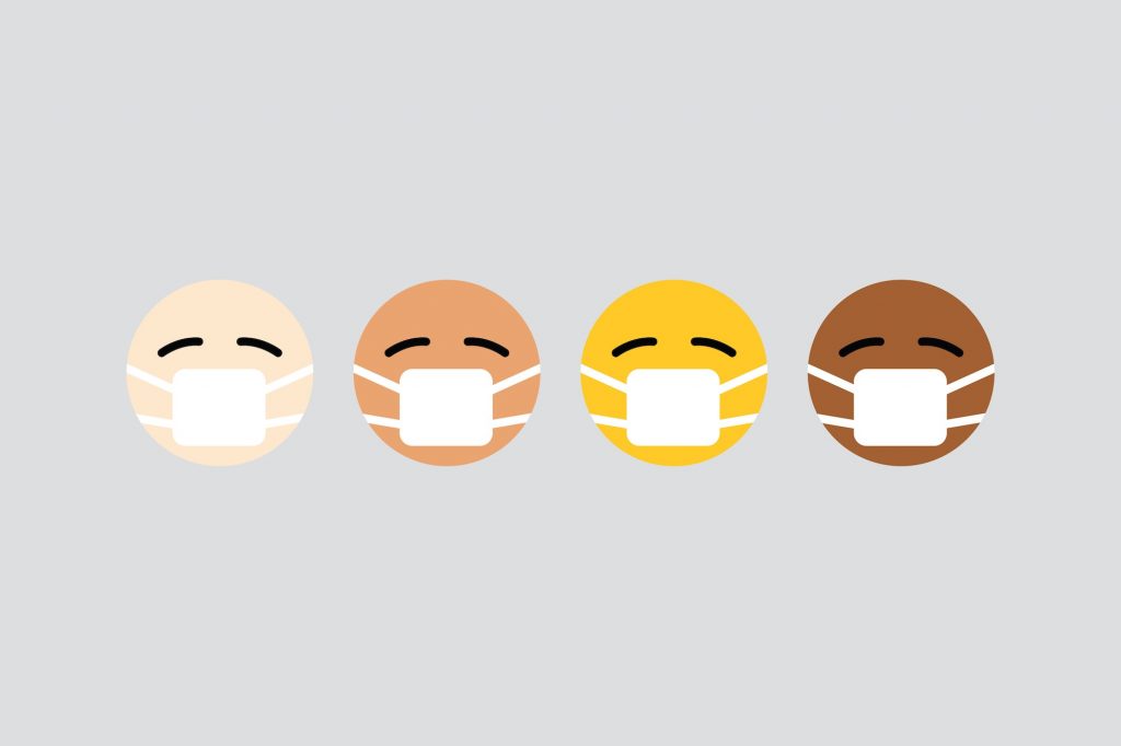 Image of multi-racial emojis.
